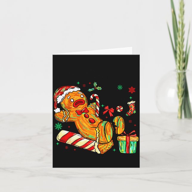 Carte Overbaked And Over It Gingerbread Christmas Baking (Devant)