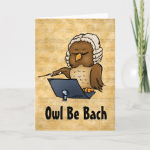Owbe Be Back Funny Blank Inside Greeting Card