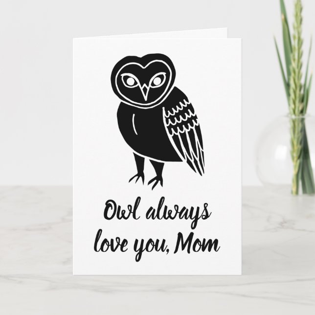 Carte Owl Always Love You Maman Fête des mères (Devant)