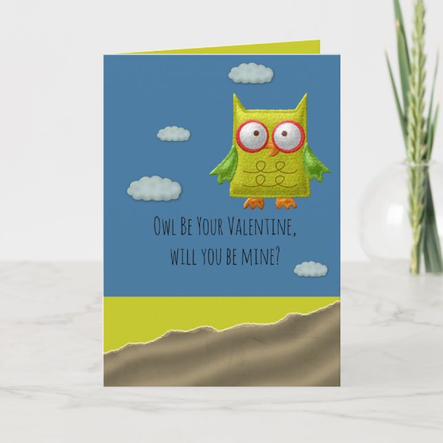 Carte Owl Be Your Valentine Card (Devant)