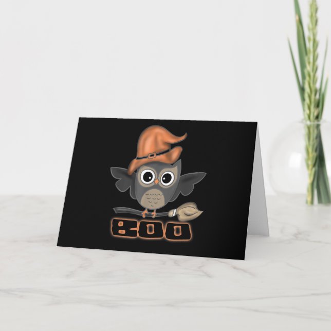Carte Owl Gift | Boo Cute Owl Kids Halloween Tawny Owl (Devant)