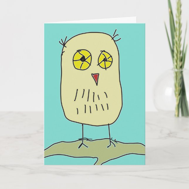 Carte Owl Miss You (Devant)