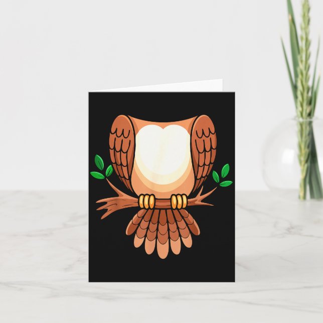 Carte Owl Shirt Adult Men Women Kids Owl Costume  (Devant)