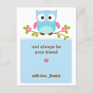 Carte Owl Valentine pour l'échange de classe pour 