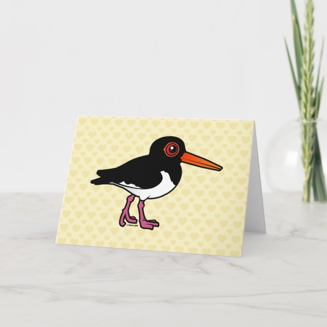 Carte Oystercatcher Pied Birdorable (Devant)