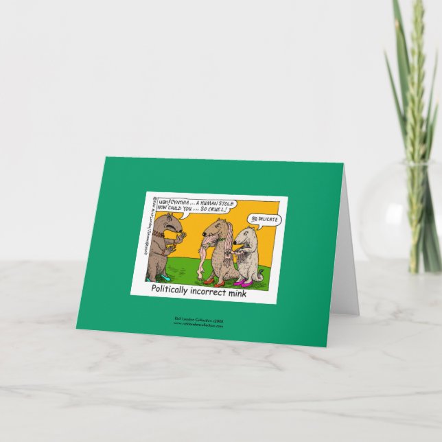 Carte P.I. Mink (Human Stole) Cartoon Greeting Card (Devant)