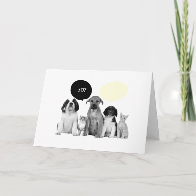 Carte PACK OF CHIENS "30e" COMPLÉMENT D'ANNIVERSAIRE (Devant)