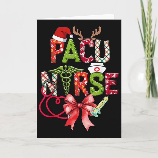 Carte Pacu Nurse Christmas Cute Coquette Christmas Bow X (Devant)