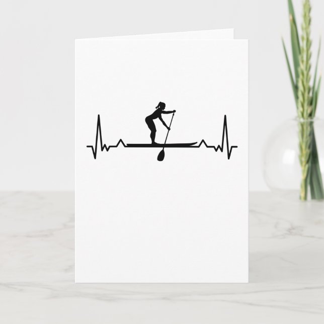 Carte Paddleboard Sup Girls Heartbeat Gift (Devant)