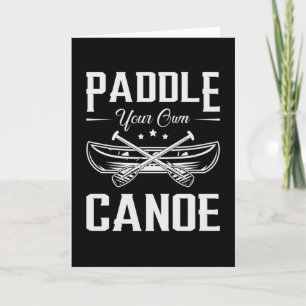 Carte Pagayer votre propre canoë Bateau Bateau Bateau Ri
