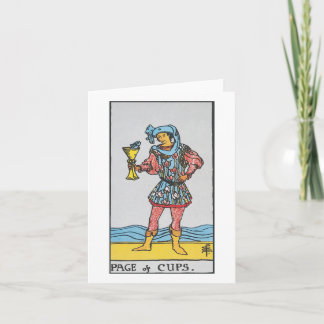 Carte Page de tasses de Rider Waite Smith tarot