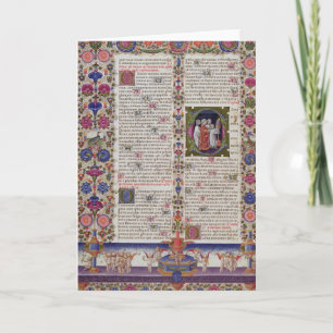 Carte Page éclairée du Livre des Psaumes