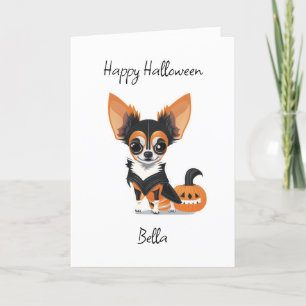 Carte Page Happy Halloween Chihuahua et Coloring