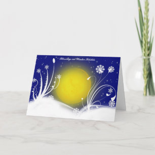 Carte païenne de bénédictions de solstice d'hiver