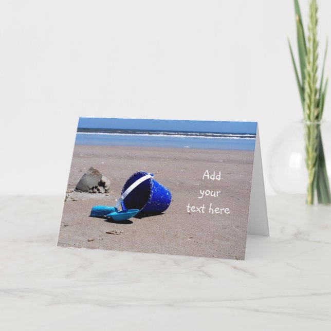 Carte Pail et Shovel sur la plage (Devant)