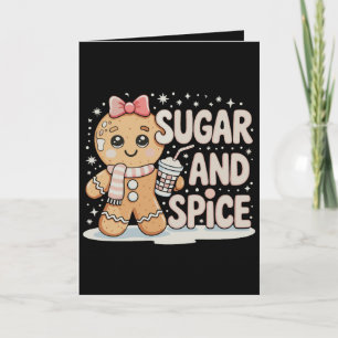 Carte Pain d'épice Sucre Épice Bougie Rose Noël Xmas