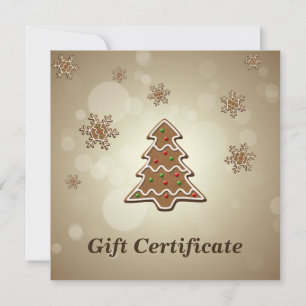 Carte Pain d'épices Arbre de Noël