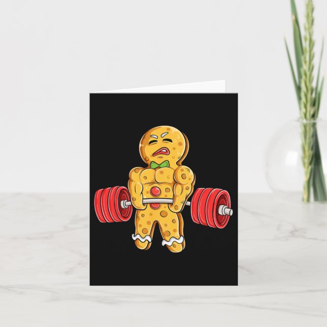 Carte Pain d'épices Homme Gym Bodybuilding Poids Chr (Devant)