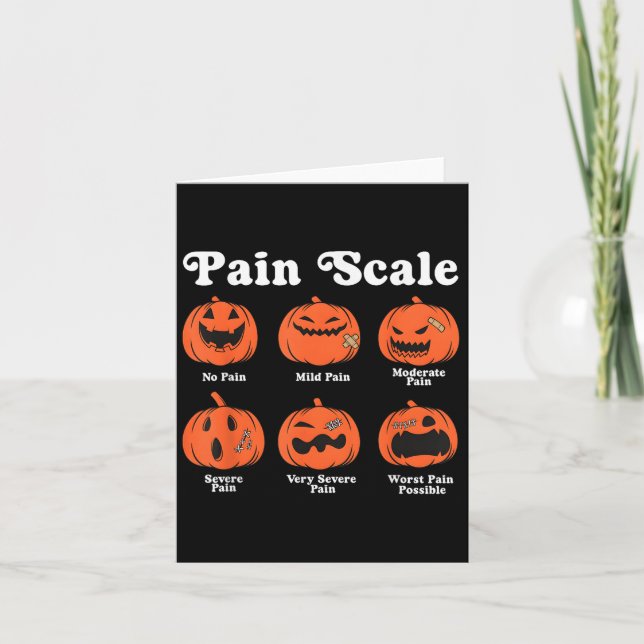 Carte Pain Scale Soky Pumpkin Fall Halloween Trauma Nurs (Devant)