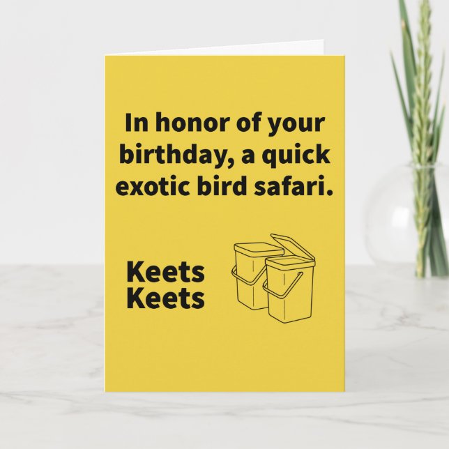 Carte Pair A Keets - Anniversaire (Devant)