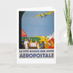 Carte Pair Basque Avion de Cote de La