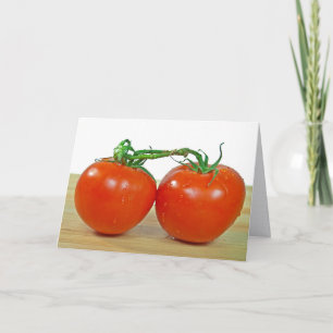 Carte paire anniversaire de tomates mûres pour couple