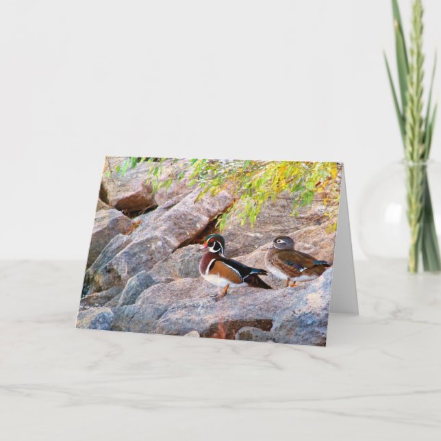 Carte Paire de canard en bois Toutes les occasions (Devant)