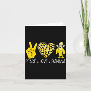 Carte Paix Amour Banane Humour Fruit Amoureux Drôle Amou
