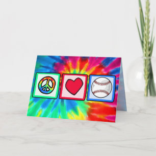 Carte Paix, Amour, Baseball