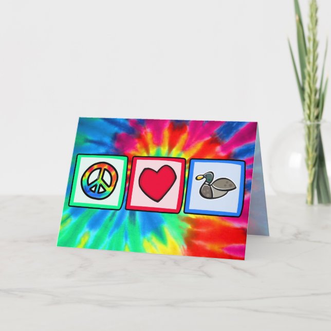 Carte Paix, Amour, Canards (Devant)