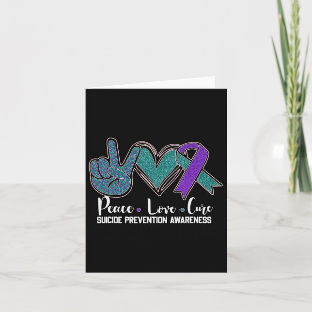Carte Paix Amour Cure Prévention du suicide Sensibilisat (Devant)
