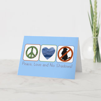 Carte Paix, amour et aucunes ombres
