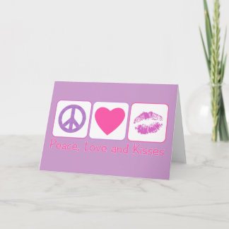 Carte Paix, amour et baisers