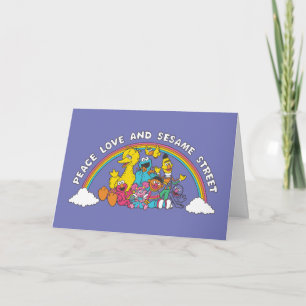 Carte Paix, amour et sésame Street