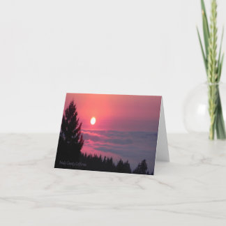 Carte Paix au coucher du soleil...