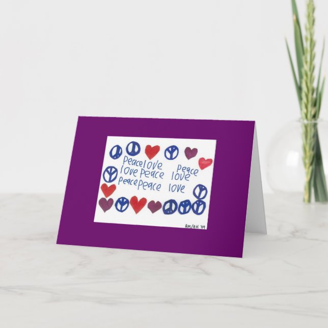 Carte Paix et amour (Devant)