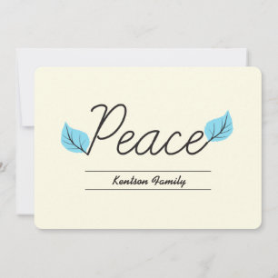 Carte paix et feuille