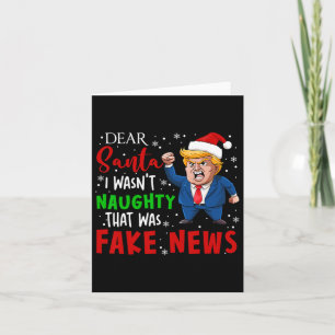 Carte Pajamas de Noël Trump Cher Père Noël Fake News Drô