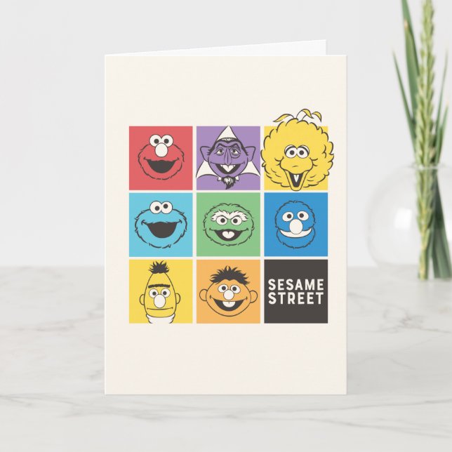 Carte Pal de rue Sésame | Blocs de couleurs (Devant)