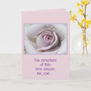 CARTE PÂLE ROSE ET CRÈME ROSE / ANNIVERSAIRE