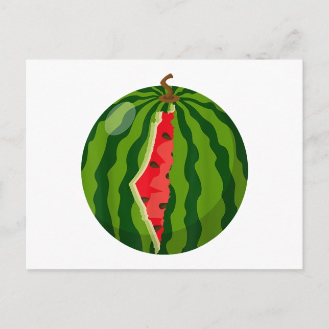 Carte Palestine Watermelon Arabe Calligraphie (Devant)