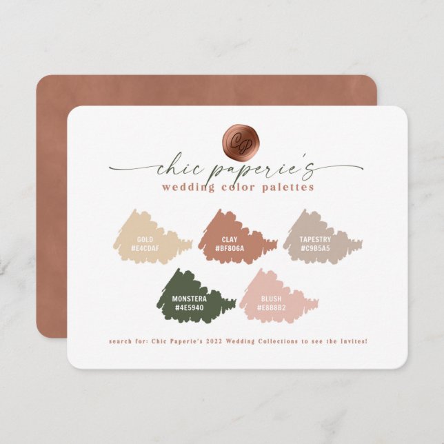 Carte Palette Clay & Blush Pink 2022 couleur Maria (Devant / Derrière)