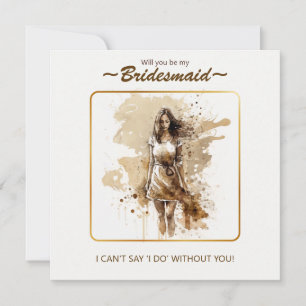 Carte Palette de couleurs Bridesmaid Proposition.