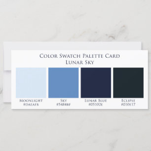 Carte Palette Mariage couleur lunaire Sky Moon