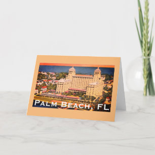Carte Palm Beach, Floride - Vintage Skyline Photo