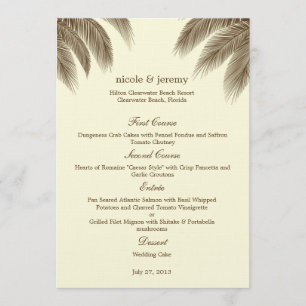 Carte Palm Beach Wedding - Brown