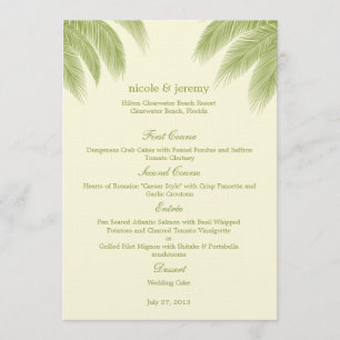 Carte Palm Beach Wedding - Green