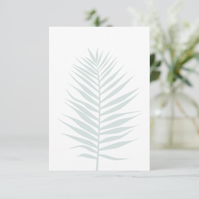 Carte Palm Leaf Plat Note de remerciement (Debout devant)