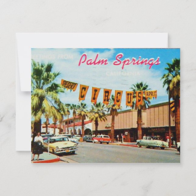 Carte Palm Springs, Californie vintage (Devant)
