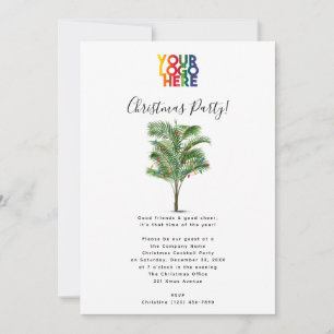 Carte Palm Tree Holiday Business Logo Noël